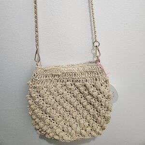 Lined straw bag